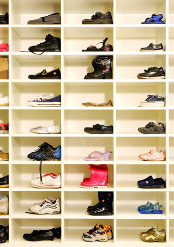 Shoe exchange - Photograph - THEN public art project,
Around (quasi sci-fi film) Adam Chodzko  2006-2007 Breaking Ground