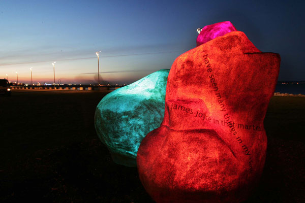 Light sculptures - boulders - Saoi public art project, Saoi (installation view) - Seamus Kennedy - 2006